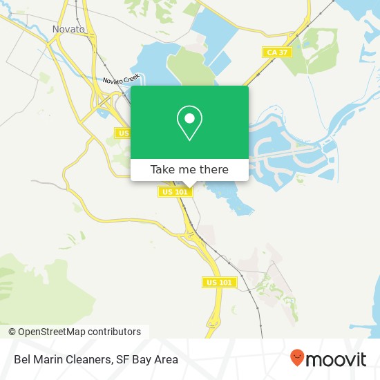 Bel Marin Cleaners map