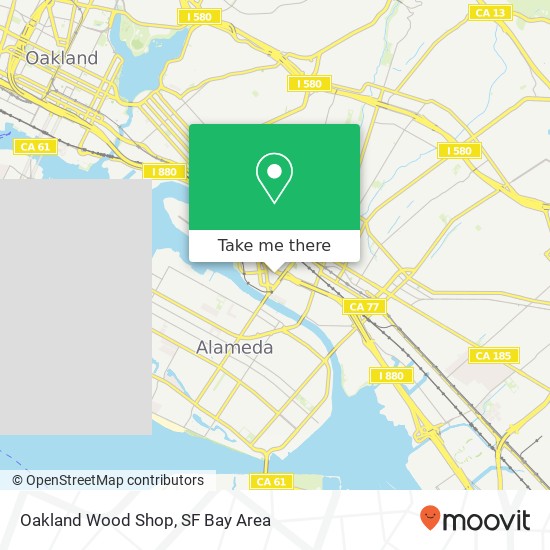 Mapa de Oakland Wood Shop