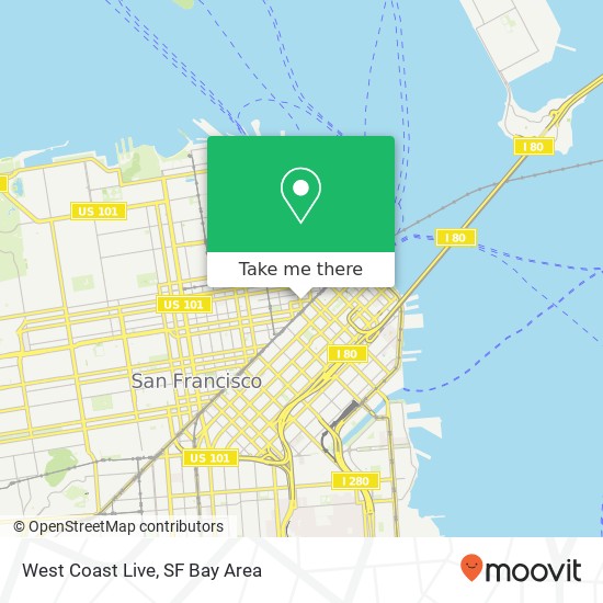 West Coast Live map