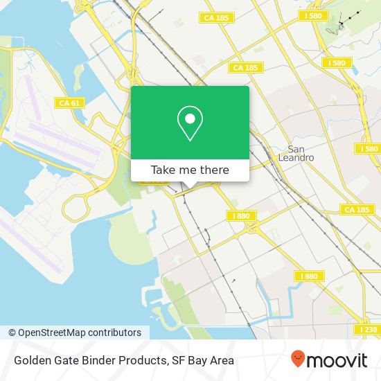 Mapa de Golden Gate Binder Products