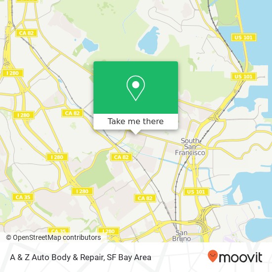 A & Z Auto Body & Repair map