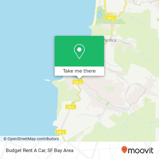 Budget Rent A Car map