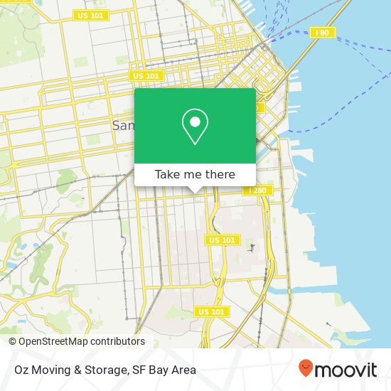 Oz Moving & Storage map