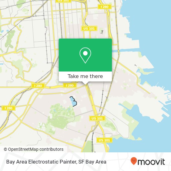 Bay Area Electrostatic Painter map