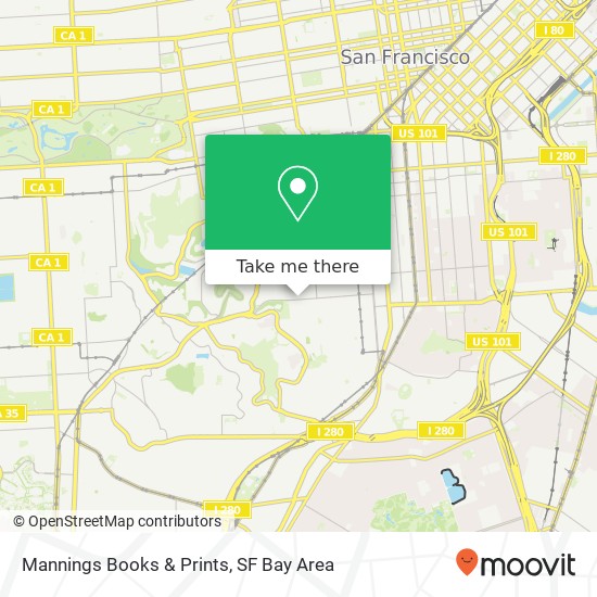 Mannings Books & Prints map