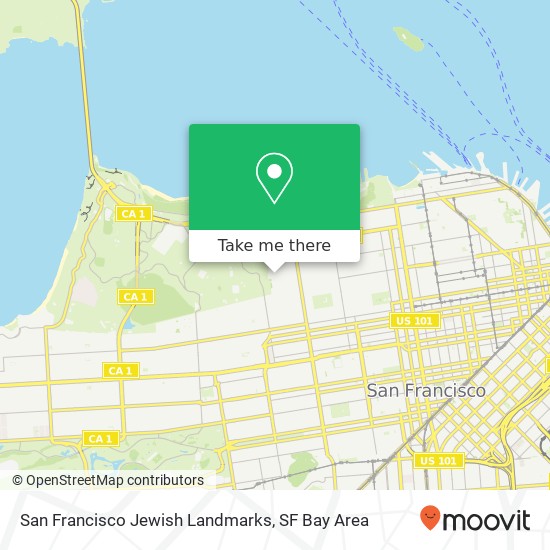 Mapa de San Francisco Jewish Landmarks