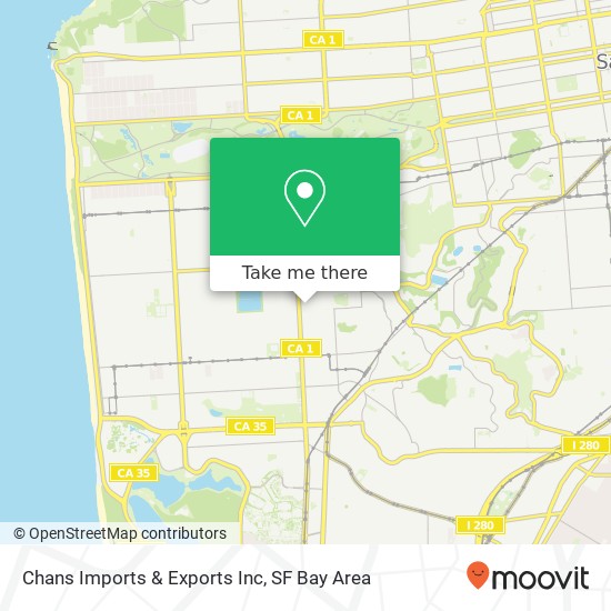 Mapa de Chans Imports & Exports Inc