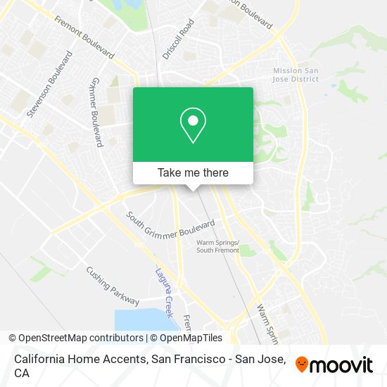 California Home Accents map