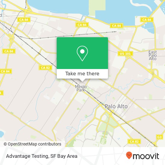 Advantage Testing map