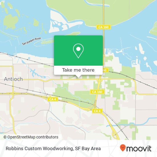 Robbins Custom Woodworking map