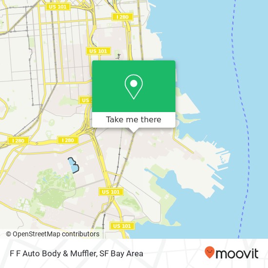 F F Auto Body & Muffler map