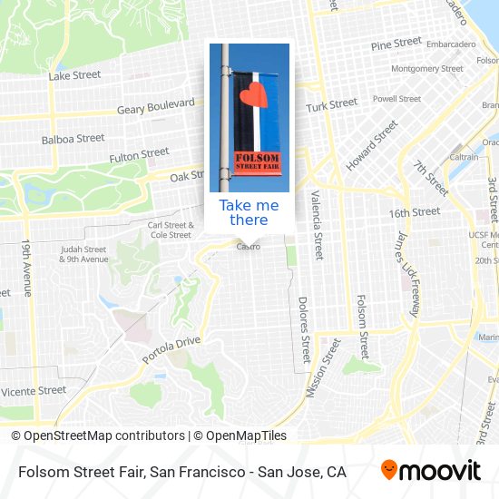 How to get to Folsom Street Fair in Castro/Upper Market by Bus or BART?