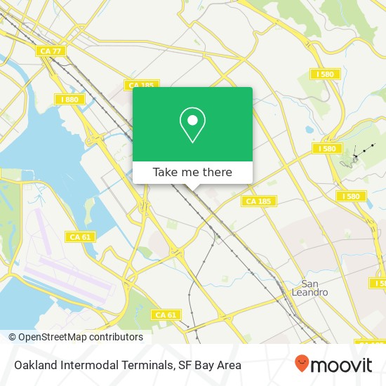 Mapa de Oakland Intermodal Terminals