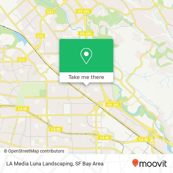 LA Media Luna Landscaping map
