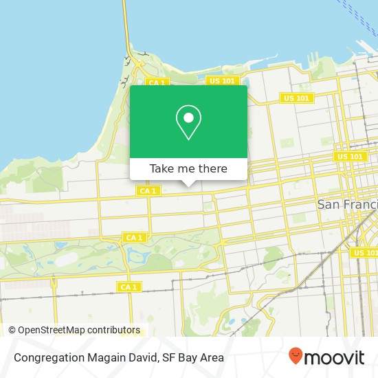 Congregation Magain David map