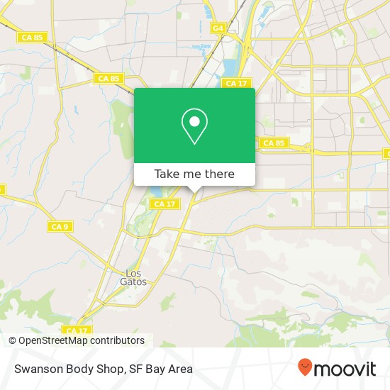 Mapa de Swanson Body Shop