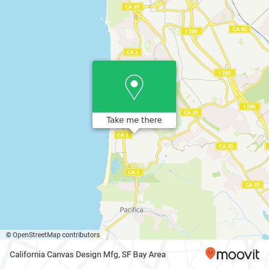 California Canvas Design Mfg map