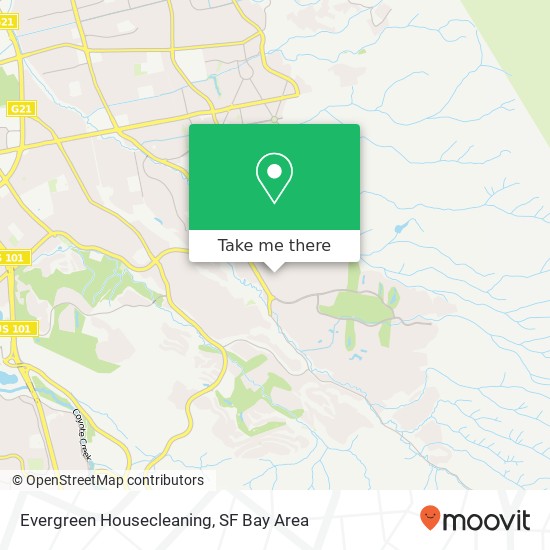 Evergreen Housecleaning map