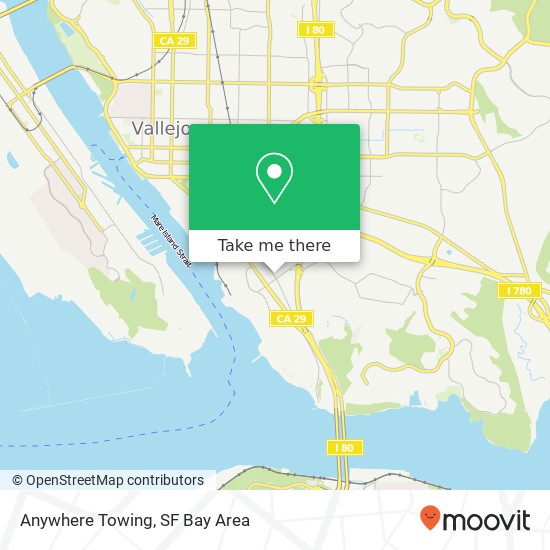 Anywhere Towing map