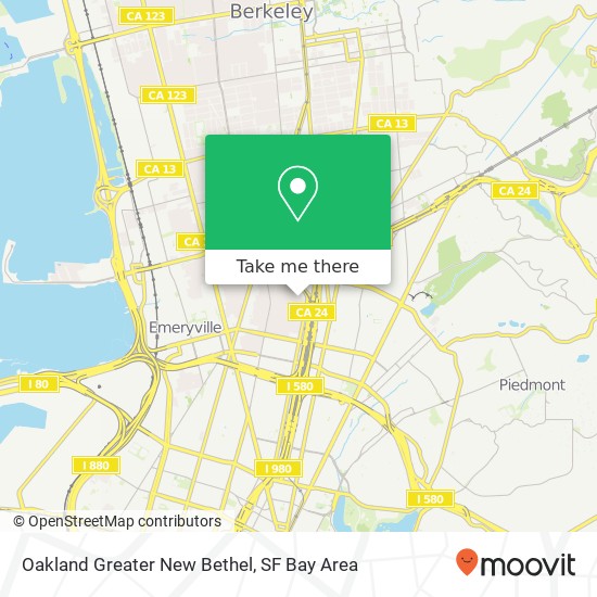 Oakland Greater New Bethel map