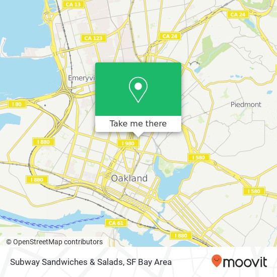 Mapa de Subway Sandwiches & Salads