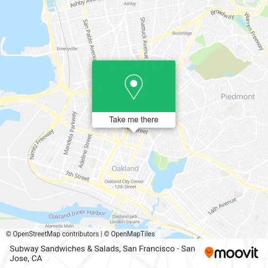Mapa de Subway Sandwiches & Salads