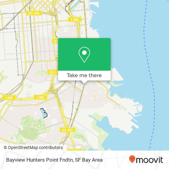 Bayview Hunters Point Fndtn map