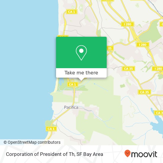 Mapa de Corporation of President of Th