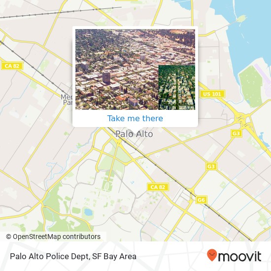 Palo Alto Police Dept map