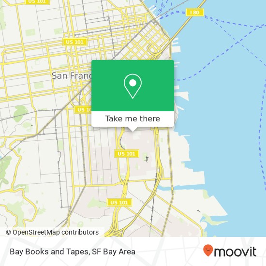Bay Books and Tapes map