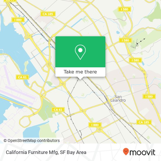 California Furniture Mfg map