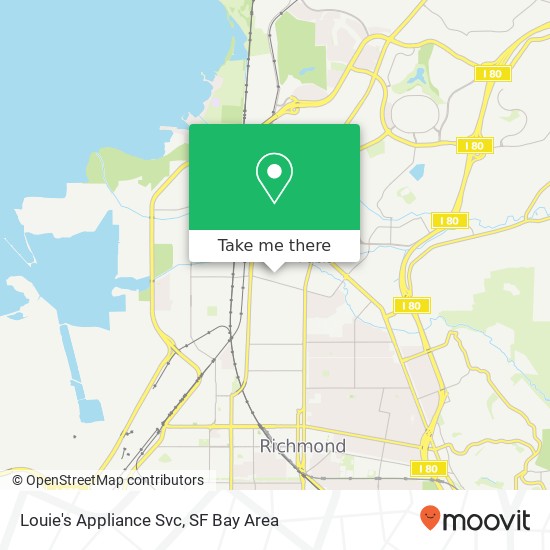 Louie's Appliance Svc map