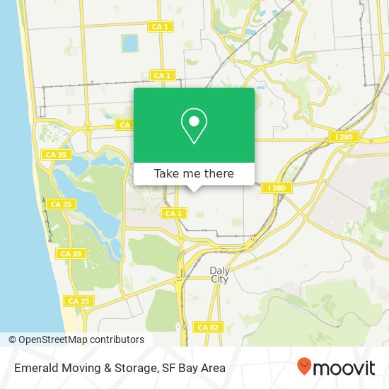 Emerald Moving & Storage map