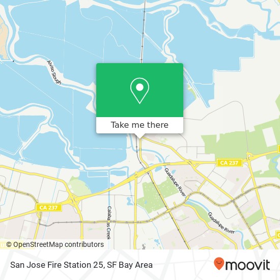 San Jose Fire Station 25 map