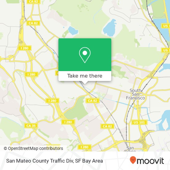 San Mateo County Traffic Div map