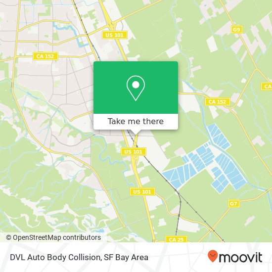 DVL Auto Body Collision map
