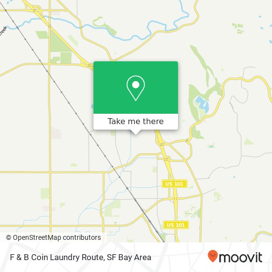 F & B Coin Laundry Route map