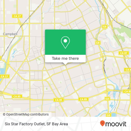 Mapa de Six Star Factory Outlet