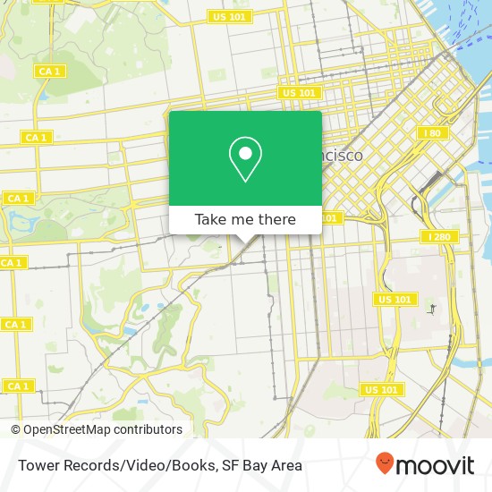 Tower Records/Video/Books map