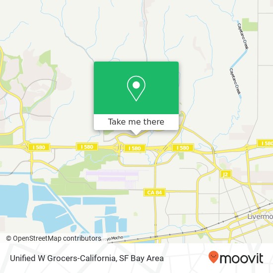 Mapa de Unified W Grocers-California