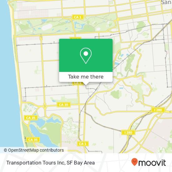 Transportation Tours Inc map
