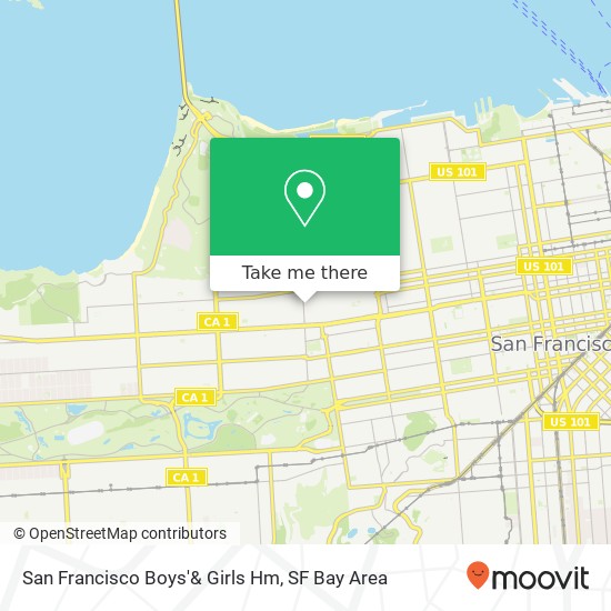Mapa de San Francisco Boys'& Girls Hm