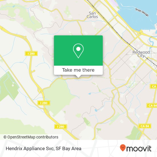 Hendrix Appliance Svc map