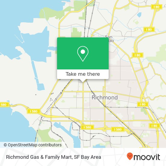 Richmond Gas & Family Mart map