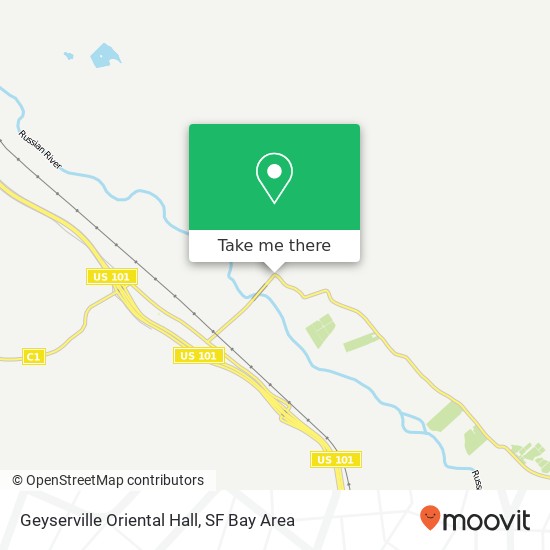 Geyserville Oriental Hall map