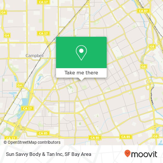 Mapa de Sun Savvy Body & Tan Inc