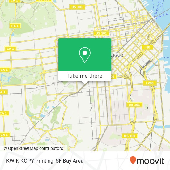 KWIK KOPY Printing map