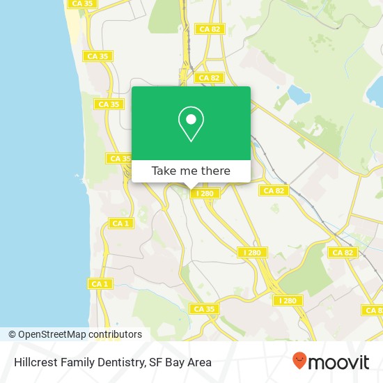 Hillcrest Family Dentistry map
