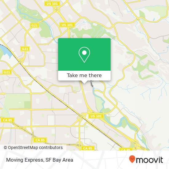 Moving Express map