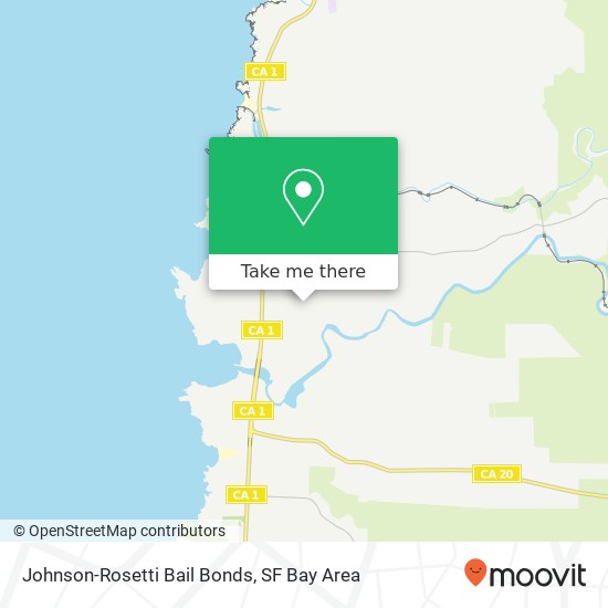 Johnson-Rosetti Bail Bonds map